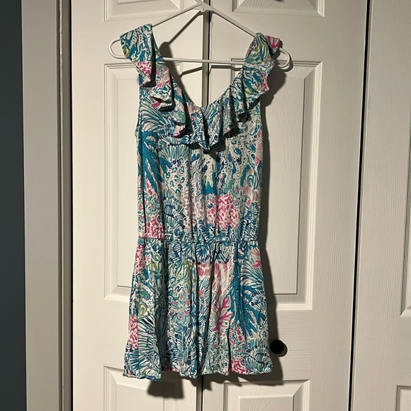 Lilly Pulitzer Pants - Lilly Pulitzer Romper with Ruffle Neckline